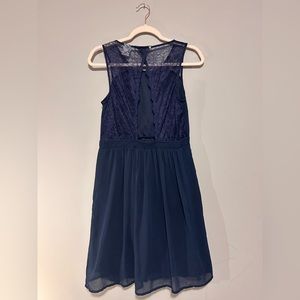 Lace open back dress